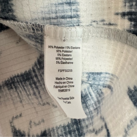 Spyder Thermal Waffle Knit Henley Long Sleeve Sleep Shirt - Picture 4 of 5